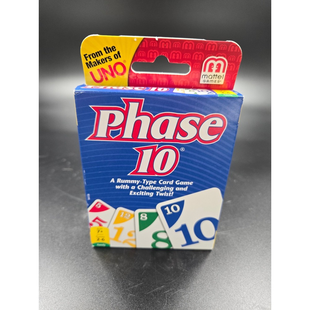 Mattel Games Phase 10 Rummy Type Card Game Family Fun W4729 New